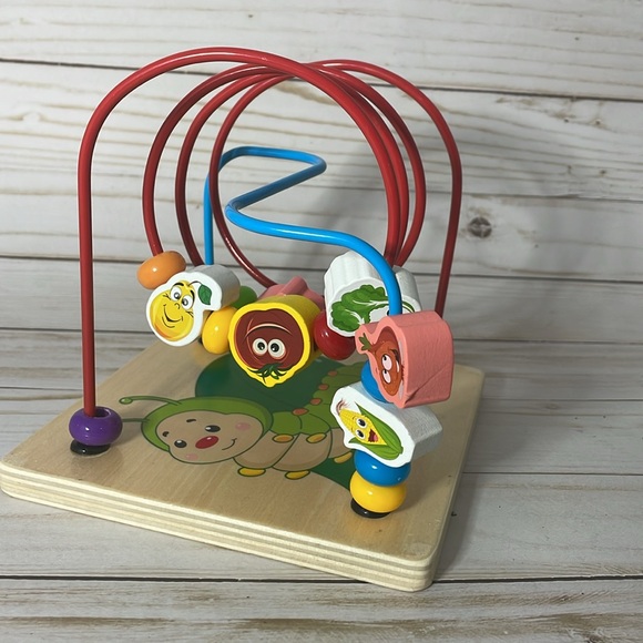 Toys Of The Wood Wooden Activity Cube Beads Maze 5 in 1 - Picture 6 of 7